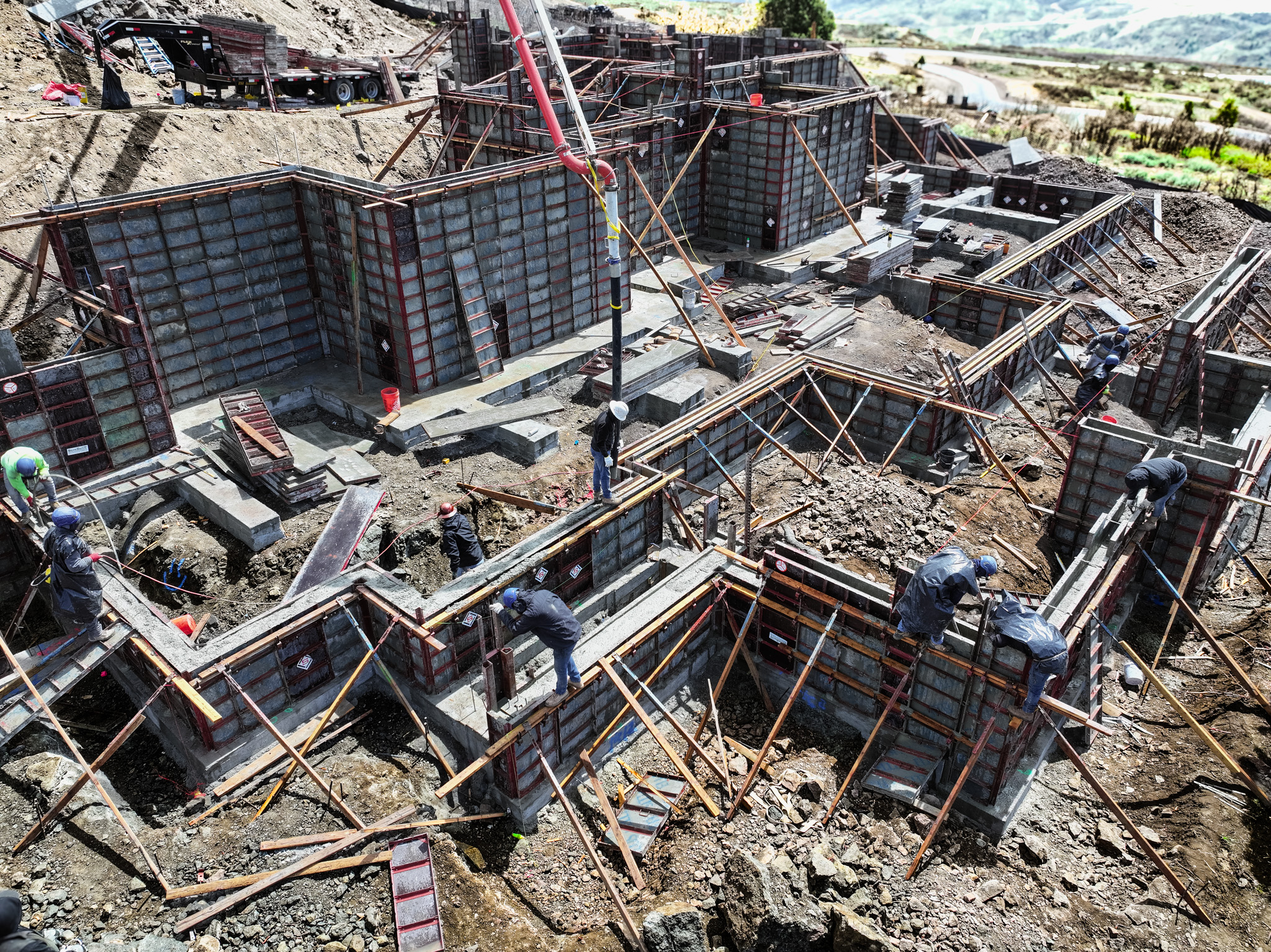 Formed and reinforced foundation walls
